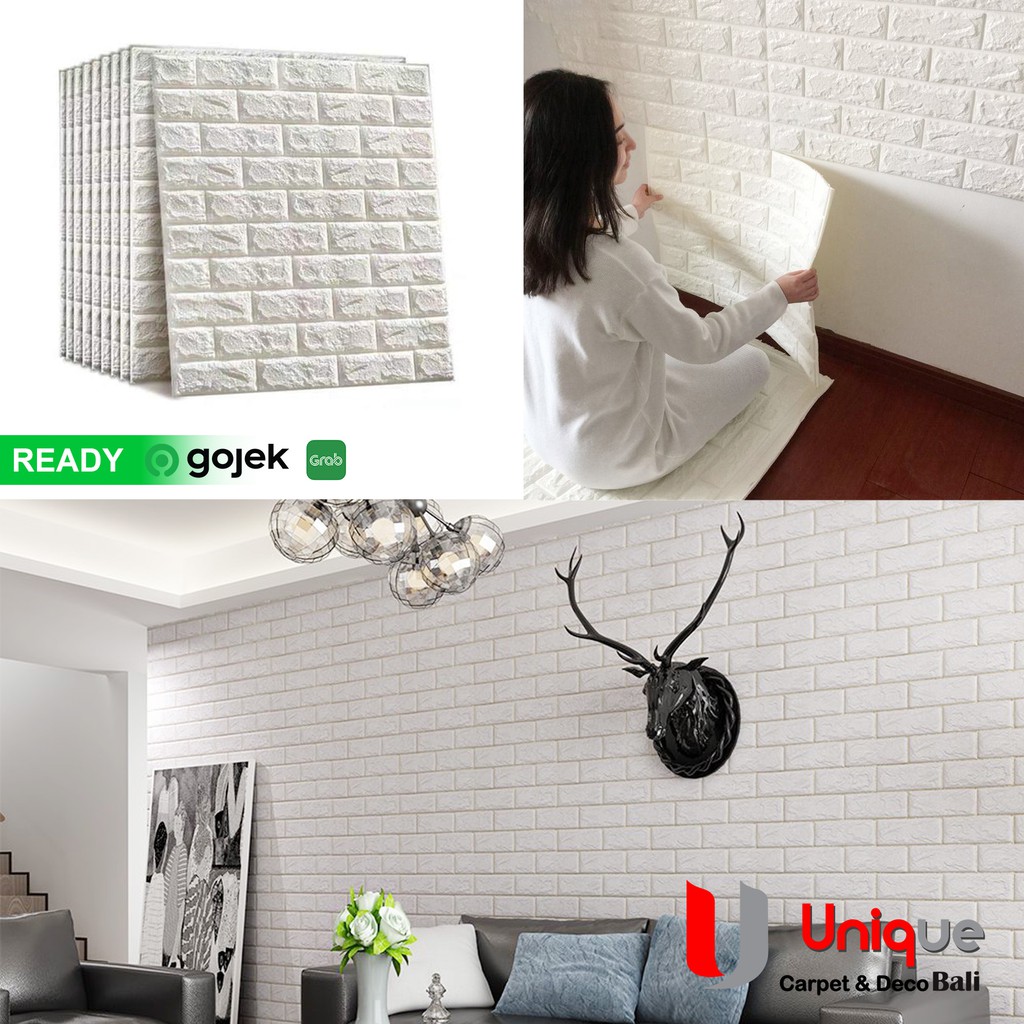 Wallpaper 3d Brick Foam Wallpaper Dinding Motif Bata Shopee Indonesia