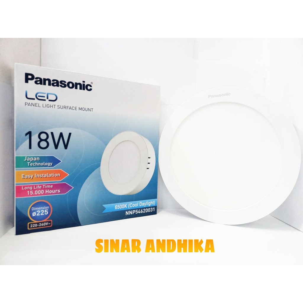 LAMPU LED PANEL OUTBOW BULAT PANASONIC 18 WATT NNP 54620/NNP 54600