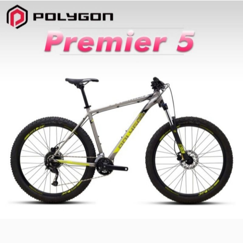 Sepeda Gunung MTB Polygon Premier 5 Ukuran 27.5 Inci Alloy Cakram Hydraulic Original