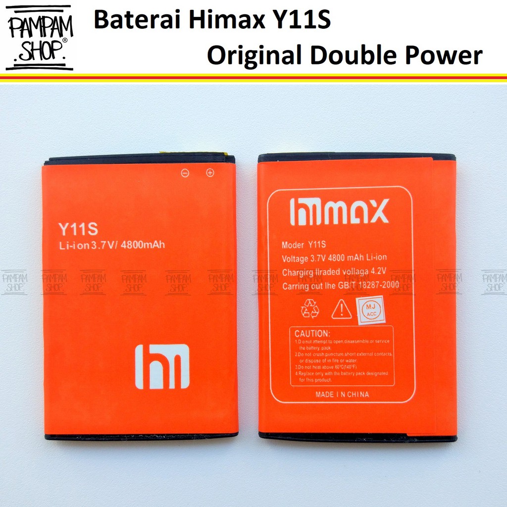 Baterai Himax Y11S Quad Core Original Double Power Batre Batrai Battery HP