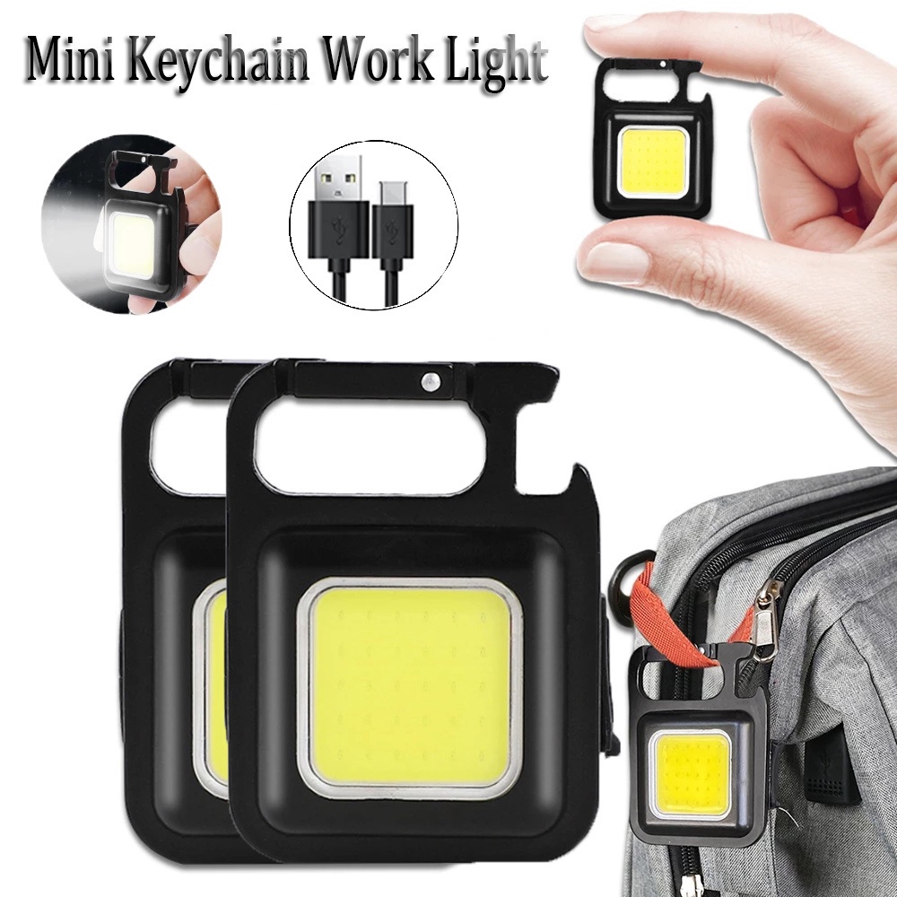 Gantungan Kunci Magnetik Mini Portable Dengan Lampu LED Terang