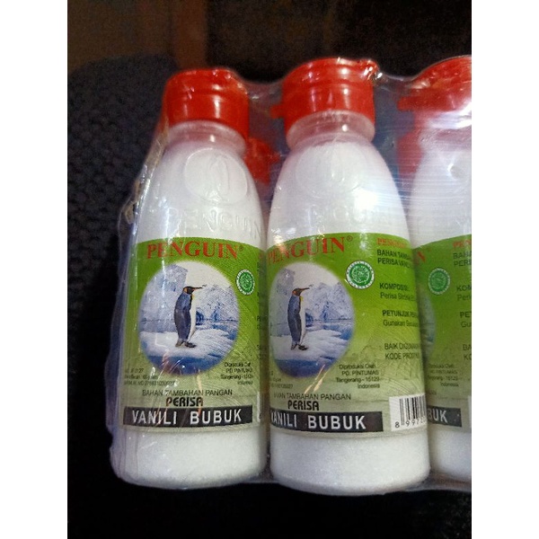 

vanili bubuk penguin 60gr | vanili bubuk botol