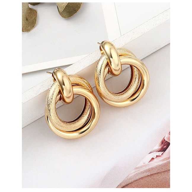 LRC Anting Tusuk Fashion K Big Circle Earrings Y61828