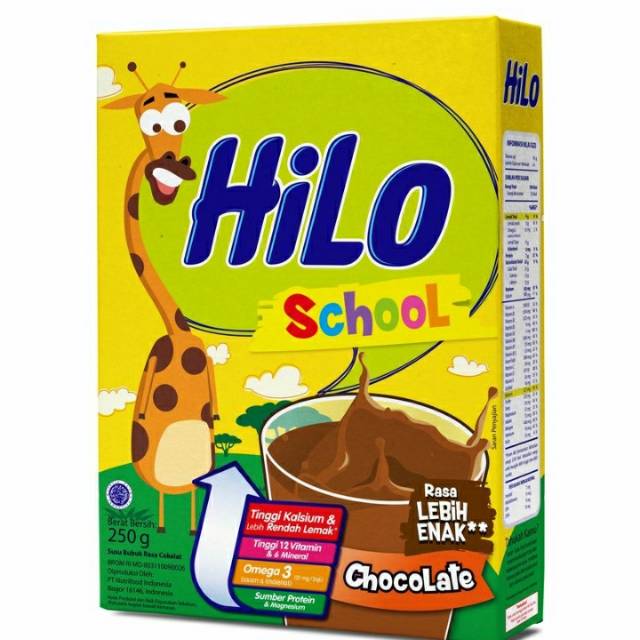 

Hilo School Susu Bubuk Hi-Calcium Chocolate 250G