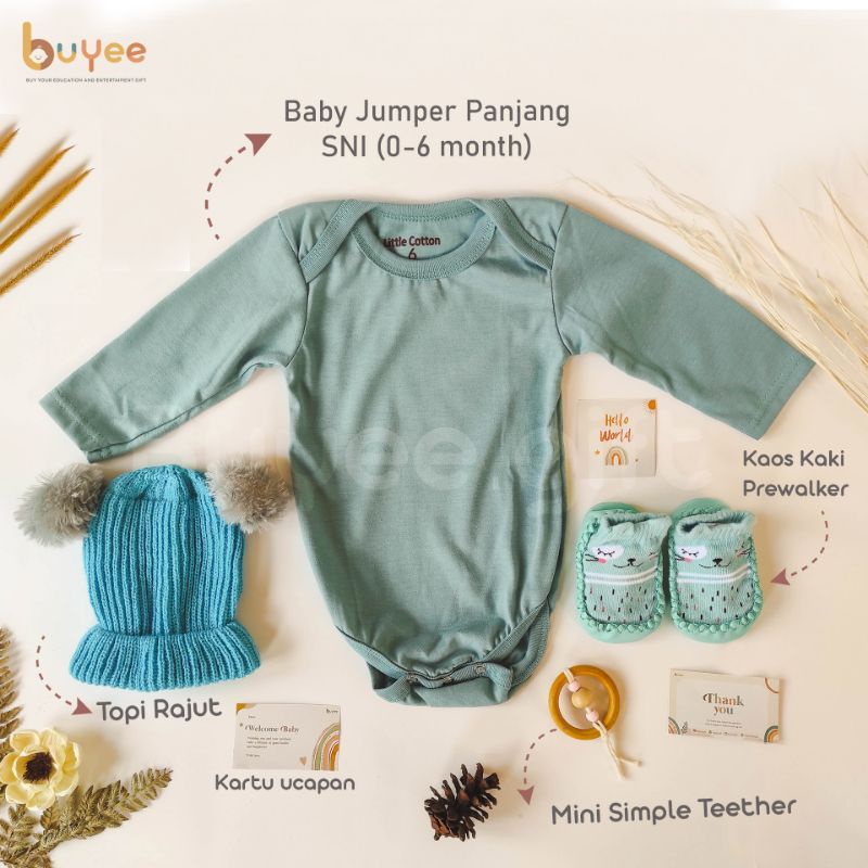 Premium Baby Hampers Buyee.gift | Kado Lahiran Bayi | Baby Gift Set | Parcel Baby Newborn-Moon blue