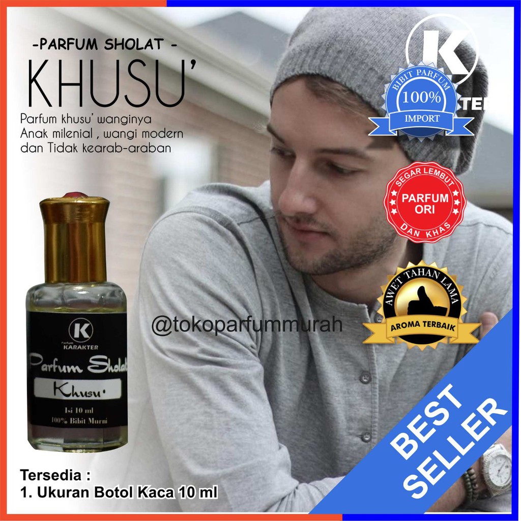 Parfum Sholat Aroma Khusu Komposisi Murni Bibit Parfum Non Alkohol | Kemasan 10ml | Bisa Cod | Terlaris