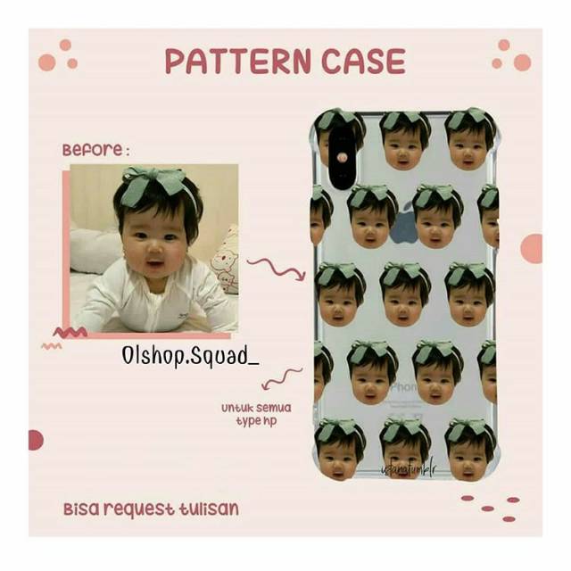 Case Custom Wajah Pattern Vector