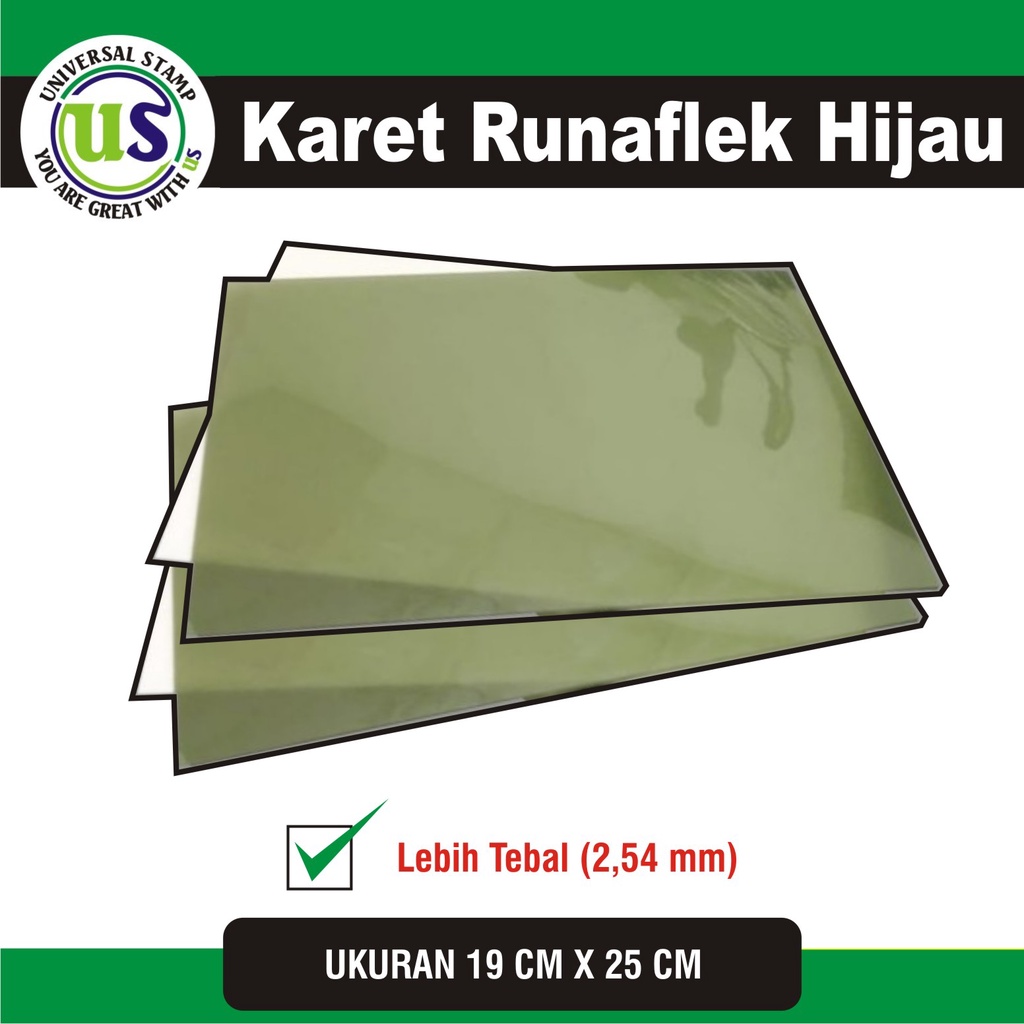 Karet Stempel Runaflek Hijau