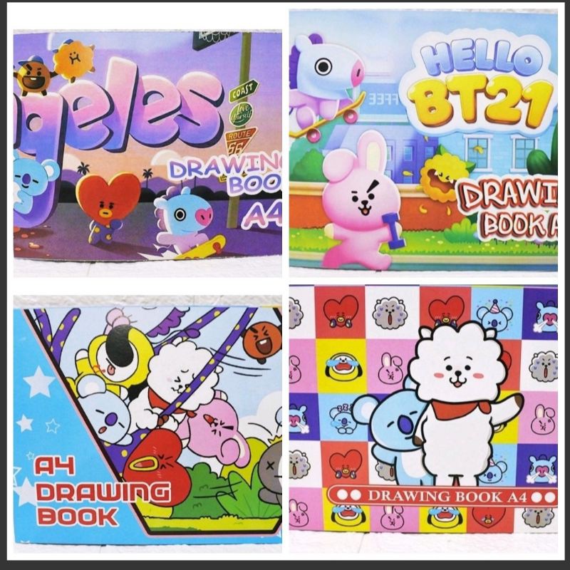 1 PCS Buku gambar  A4/ 1 Pack Buku Gambar DODO/ BT S A4/ Karakter BOY & gIRL-1