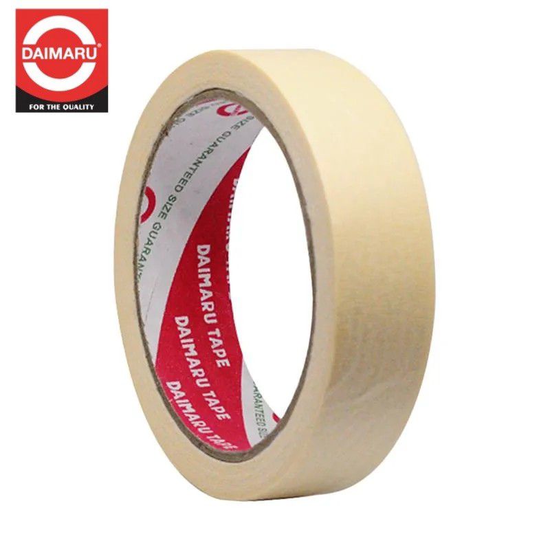 ISOLASI KERTAS SUPER KUAT 24mm 20 yard DAIMARU MASKING TAPE Solasi kertas Lakban kertas