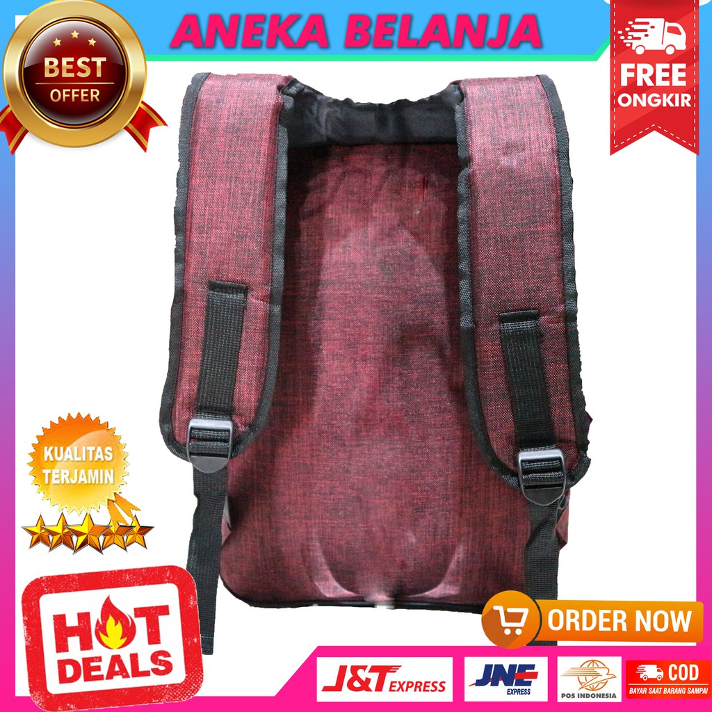 Tas Alfito Rumput Coklat Merah Backpack SD SMP SMA Kuliah Seminar Diklat Berkualitas