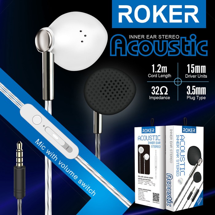 HANDSFREE - HF - HEADSET ROKER ACOUSTIC RK29K