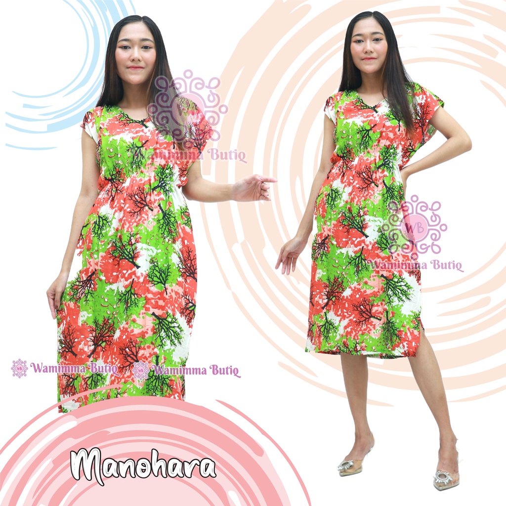 Daster Manohara Bali Daster Karet Pinggang Daster Kekinian Daster Viral Daster Manohara Panjang-Sahara-Hijau