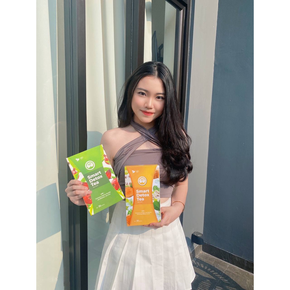 (BISA COD) SMART DETOX TEA ORIGINAL GREEN SERIES / TEH DETOX / TEH DIET PELANGSING HERBAL PENURUN BERAT BADAN ECERAN HALAL