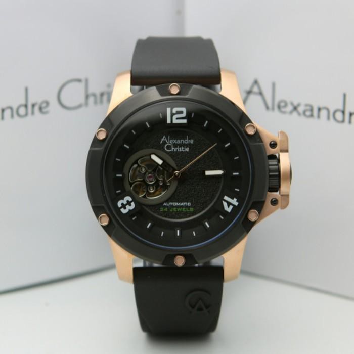 ismi_stor0105- ALEXANDRE CHRISTIE AC 6295 MA BLACK ROSEGOLD AC6295 PRIA ORIGINAL Murah