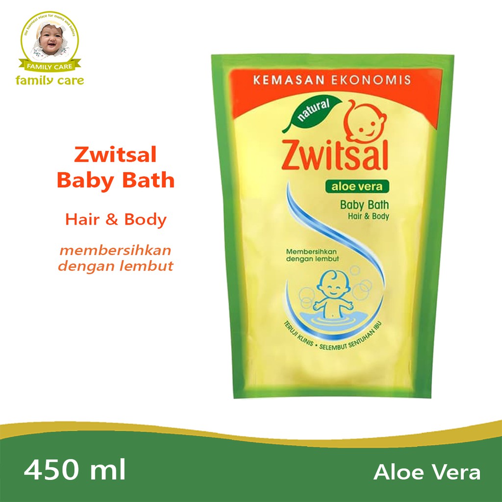 Jual ZWITSAL BABY Bath 2in1 Natural Hair And Body 450ml | 450 Ml ...