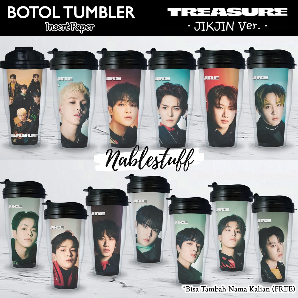 Botol Tumbler Unofficial Treasure Jikjin Ver // Botol Minum Insert Paper // Merchandise Kpop