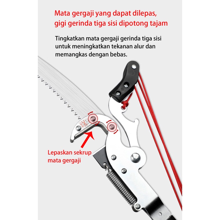 Teleskopik Tinggi Cabang Gunting Pemotong Pohon Pemangkas Pemangkas Gunting Saw Pemetik Buah Gunting Taman Saw