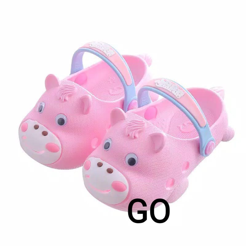 gof HELLO MOO PAO Sandal Anak Laki Laki Perempuan Bahan Karet Model Lucu 0-5 Tahun Import