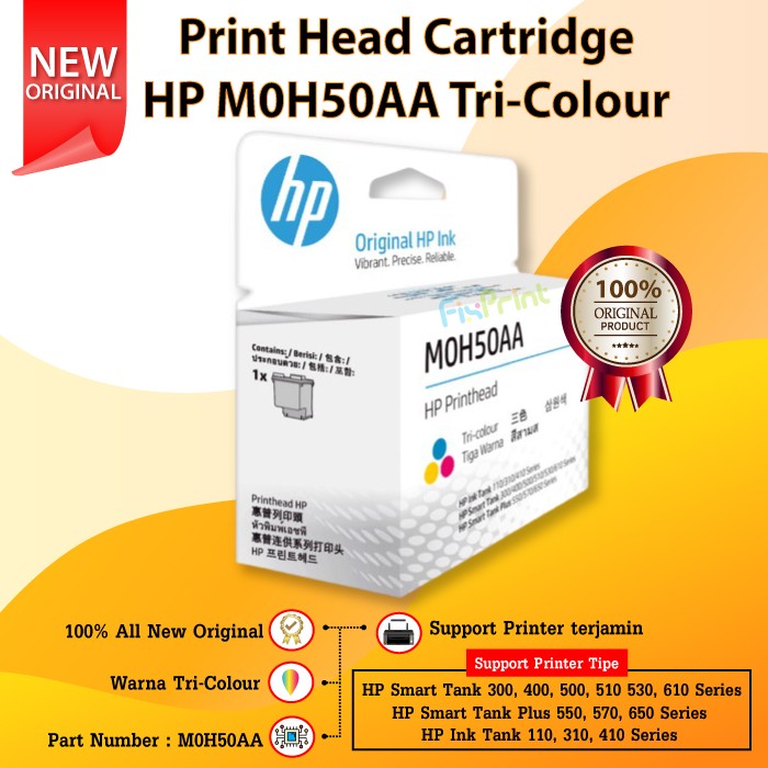 PrintHead Print Head Cartridge HP M0H51AA Black / M0H50AA Tri Colour Printer HP InkTank 115 315 415 series SmartTank 300 400 series