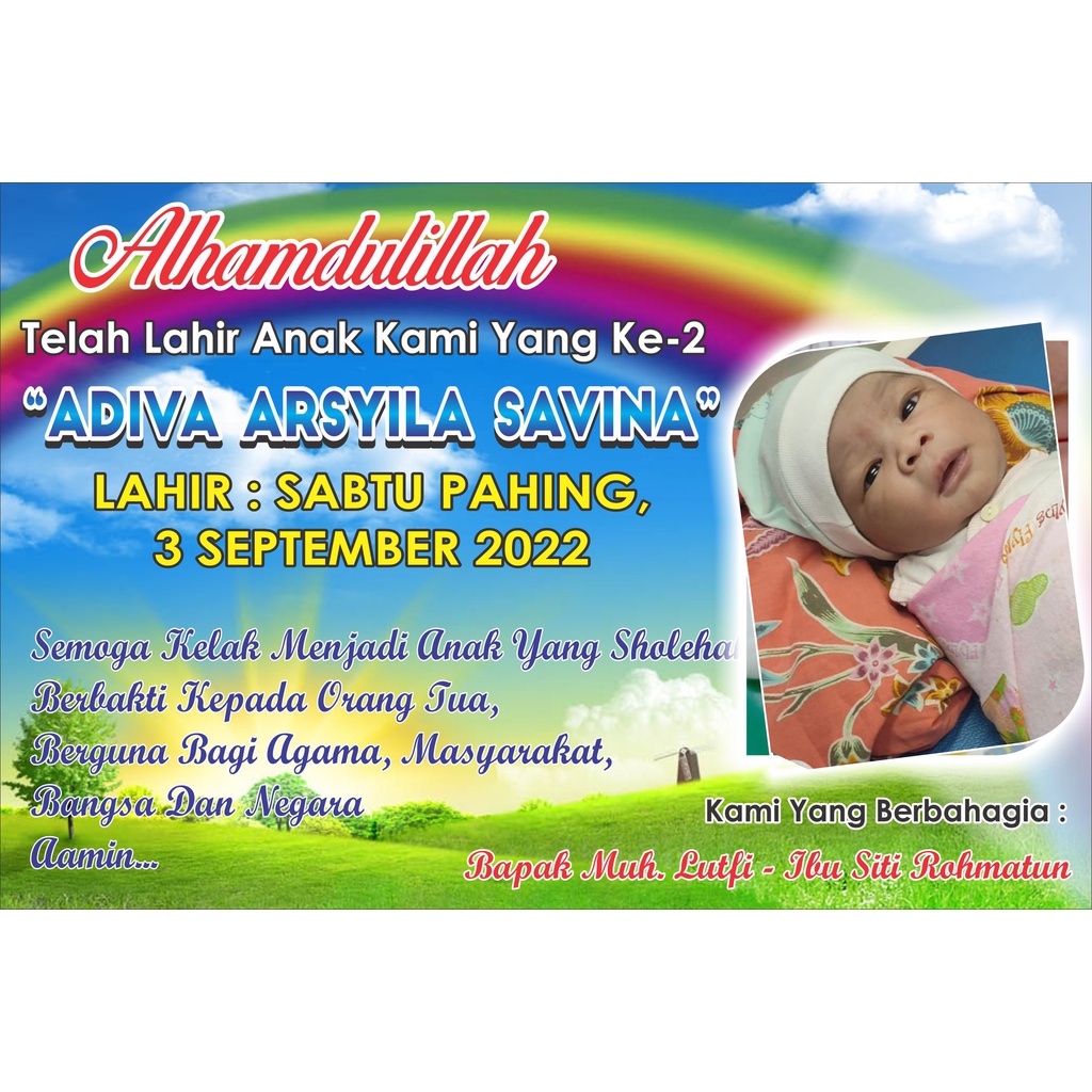 Jual MMT TASYAKURAN KELAHIRAN BAYI | Shopee Indonesia