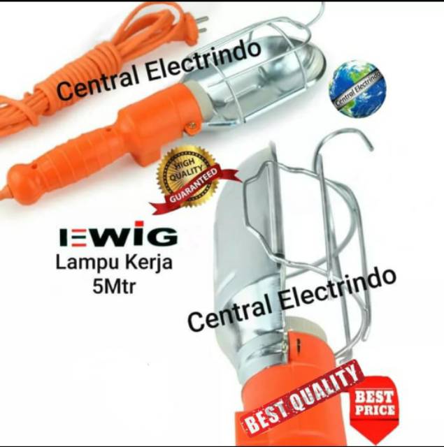 Lampu Kerja Gantung EWIG 5 Meter E27.