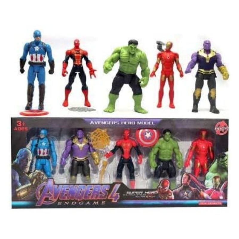 Mainan Robot superhero avenger 4 isi 5pcs