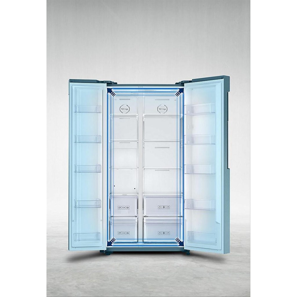 SAMSUNG RS 62 K 6007S8/SE / TEMPERED GLASS SILVER / KULKAS SIDE BY SIDE 620 LITER / RS62K6007S8SE