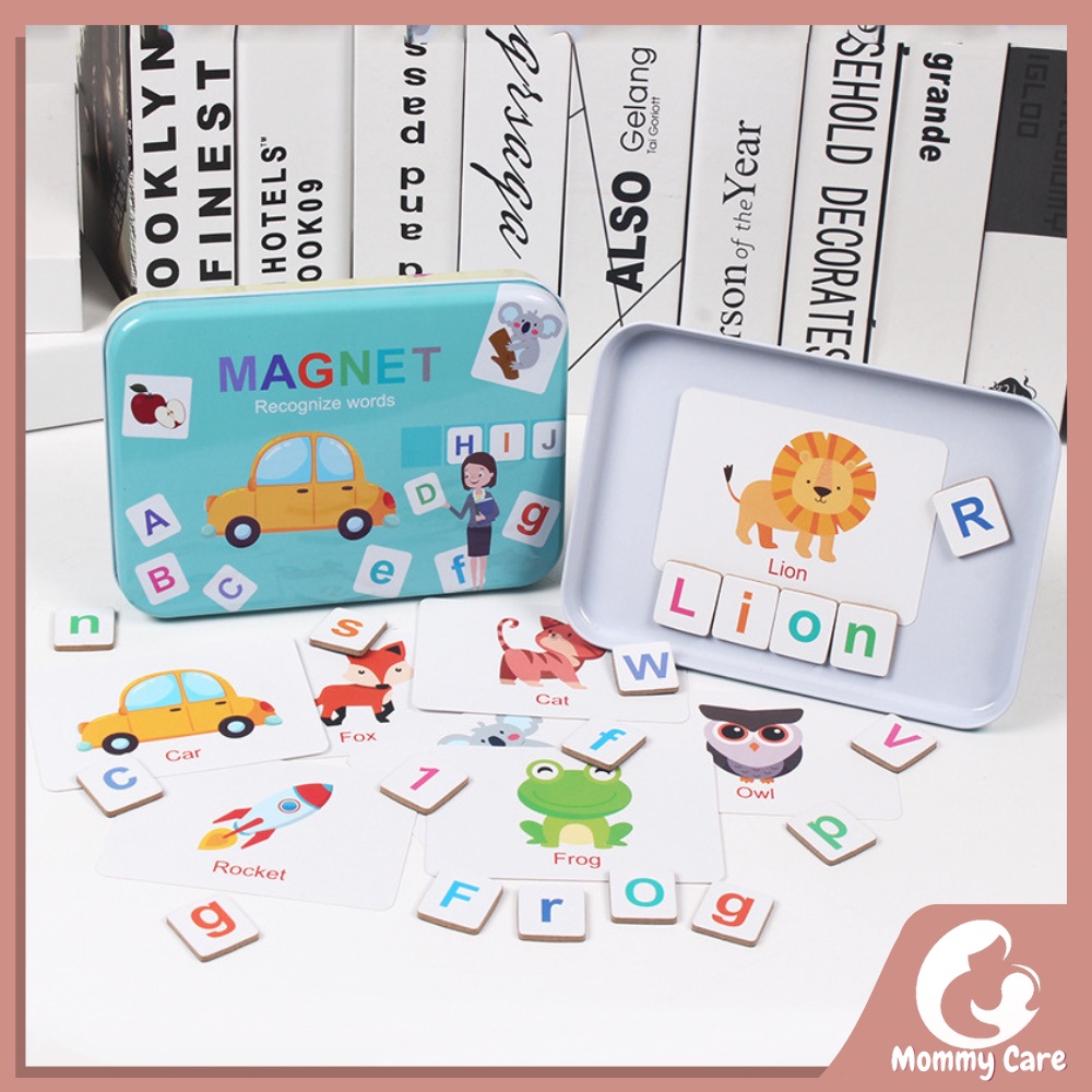 MOMMYCARE MAINAN EDUKASI MAGNET RECOGNIZE WORDS/SPELLING GAME KALENG/ MAINAN ALFABETH MAGNETIC