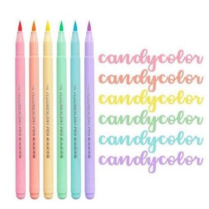 

[[COD]] Candy Color Brush Pens (6pcs) NEW Kode 627