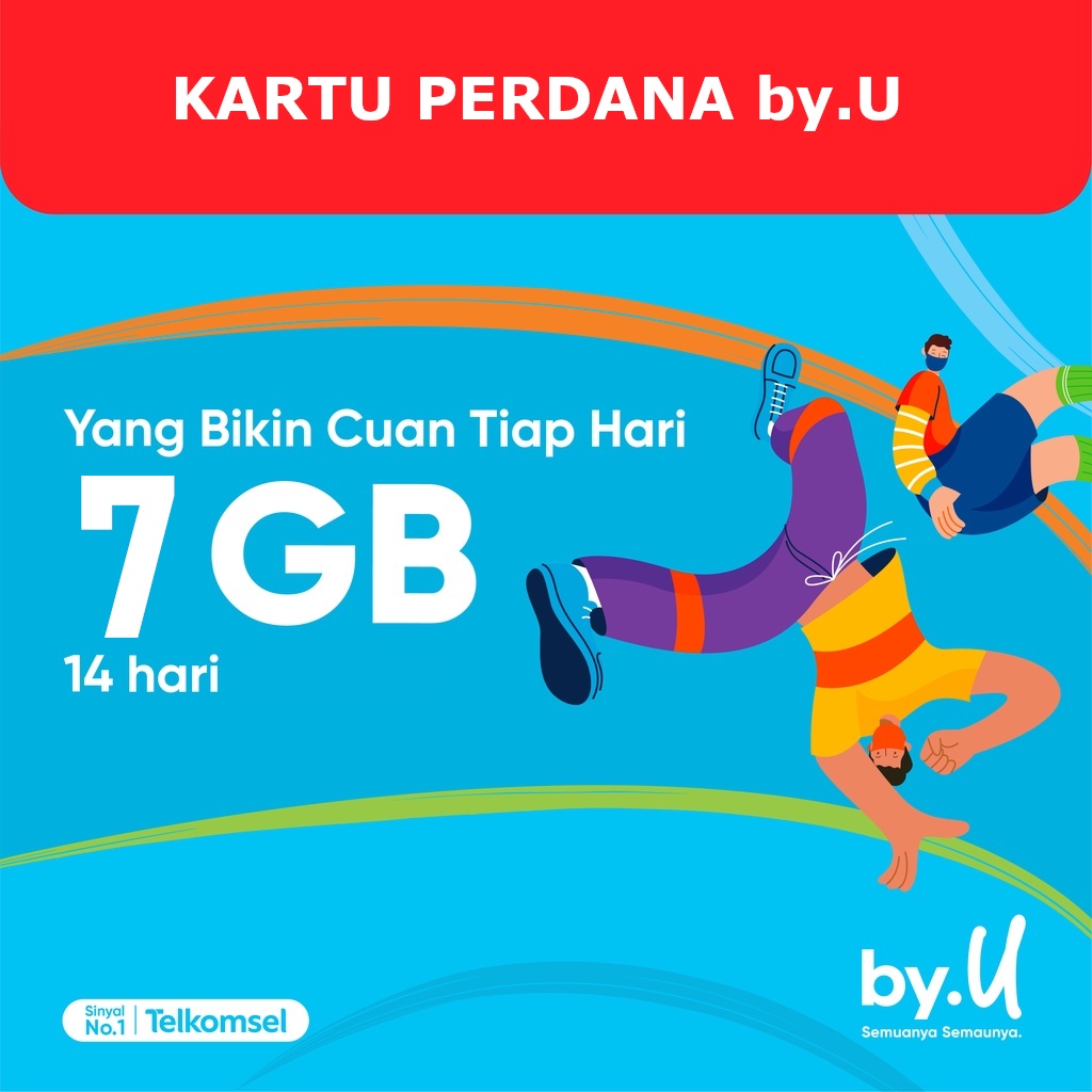 Kartu Perdana byU by U Kuota 7 GB 14 HARI