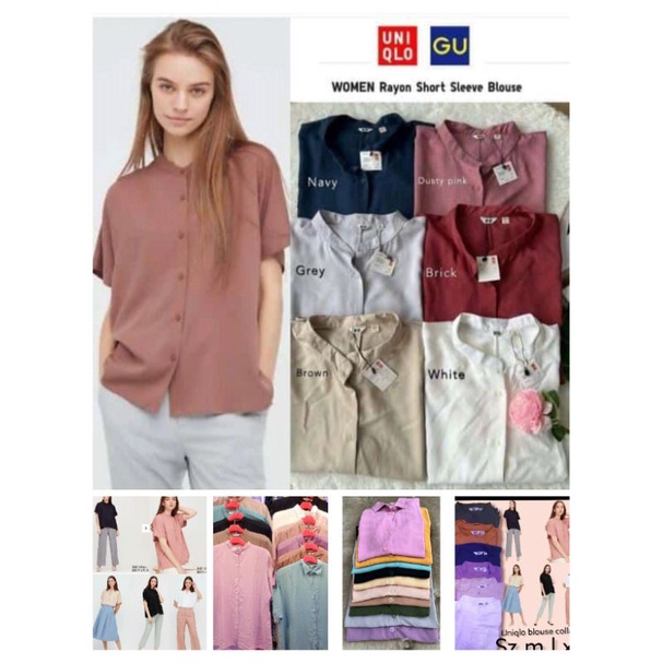 GU by UNQ Kemeja Wanita Sleeve Original Branded
