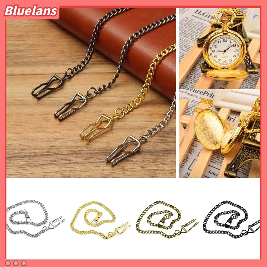 Kalung Rantai Jam Saku Bahan Alloy Gaya Vintage Untuk Unisex