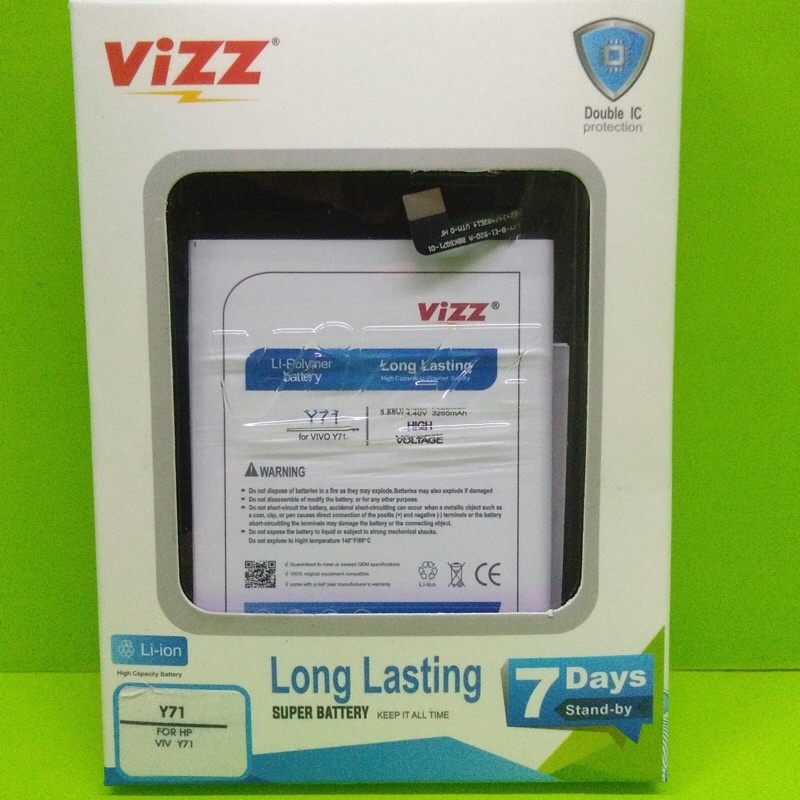 baterai double power vizz vivo y71