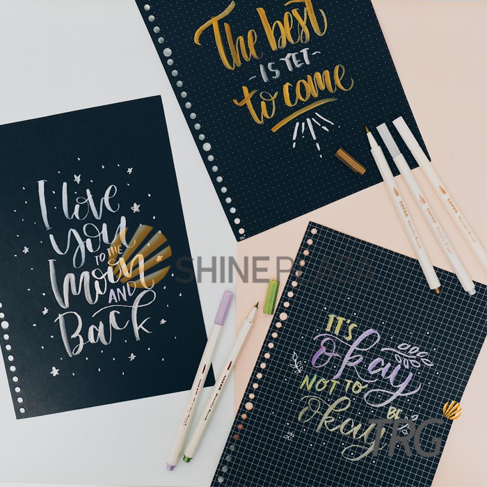 

Isi Loose Leaf Hitam B5 TRG - Refill Binder Black Paper Dotted Grid Plain B5 TRG