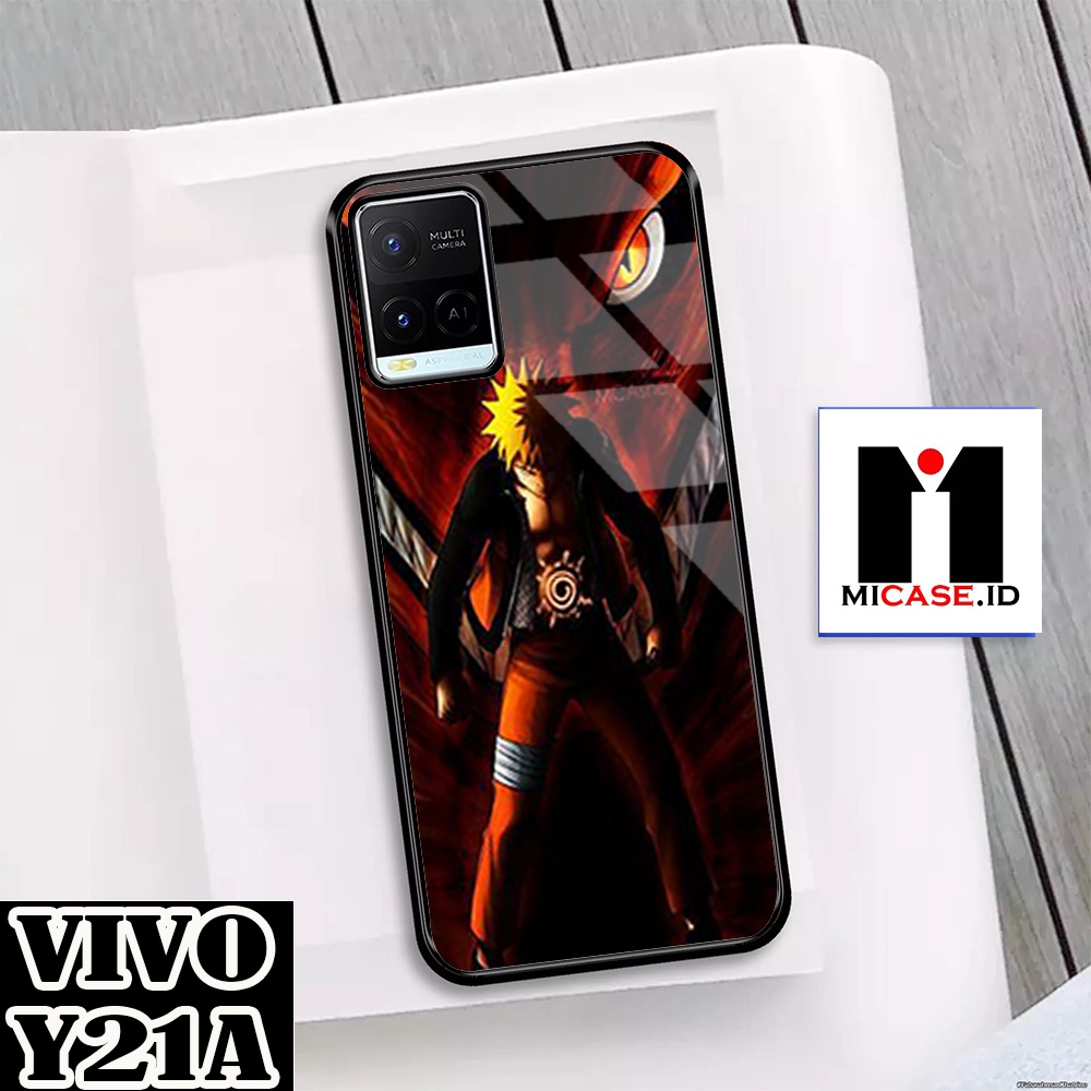 Case VIVO Y21A - Casing VIVO Y21A Fashion Case Terbaru 2022 MI.CASE [ NARUTO ] Soft Case Glass VIVO 