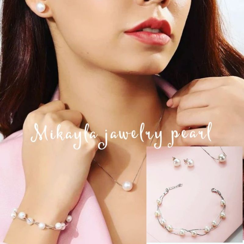 Set mutiara lombok|Perhiasan mutiara asli lombok|Perhiasan mutiara lombok|Perhiasan rhodium mutiara 