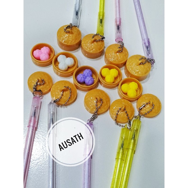 

PULPEN GEL, PULPEN GANTUNGAN DIMSUM, PULPEN LUCU