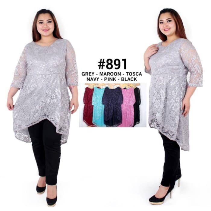 Hanbai - Arlana Tunik Brokat Jumbo 891