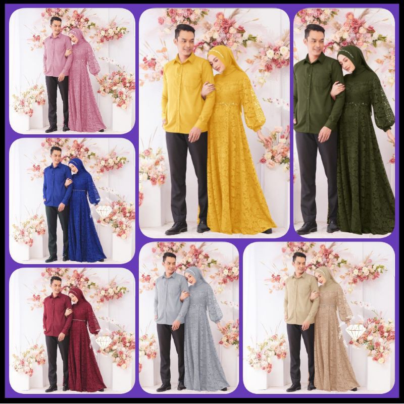 FASHION MUSLIM COUPLE CP ZULAIKHA DRESS PESTA KONDANGAN