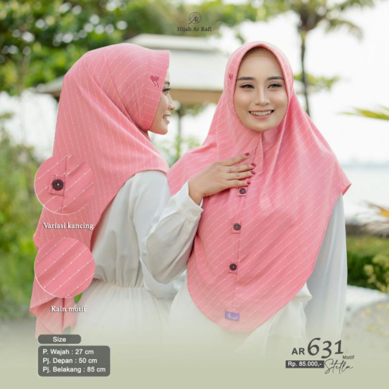Hijab Terbaru AR 631 Bergo Instan Simpel Hijab Instan Bahan Stella Ternyaman Hijab Jilbab Instan Mot