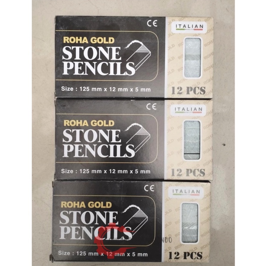 

KAPUR BESI ROHA GOLD 1 PACK ISI 12 / ROHA GOLD STONE PENCILS 1 PACK ISI 12