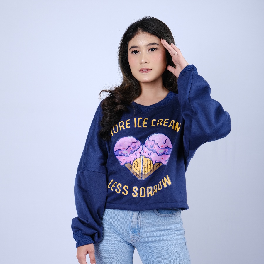 Modska Ice cream - Oversize Crop Wanita