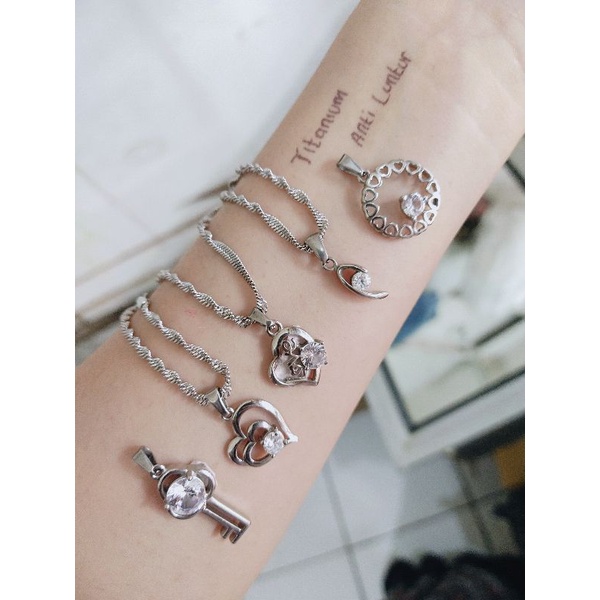 Terbaru Kalung Anti Karat Anti iritasi Titanium 45cm