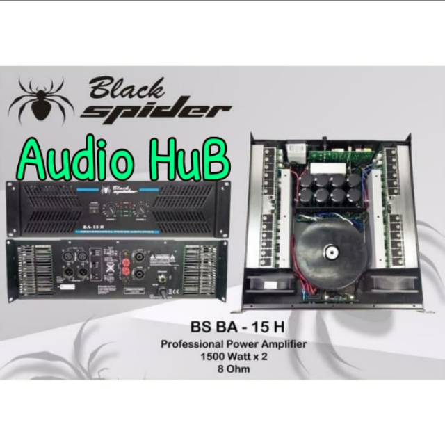 POWER AMPLI BLACK SPIDER BS BA 15 H AMPLIFIER BLACKSPIDER BA15H ORI