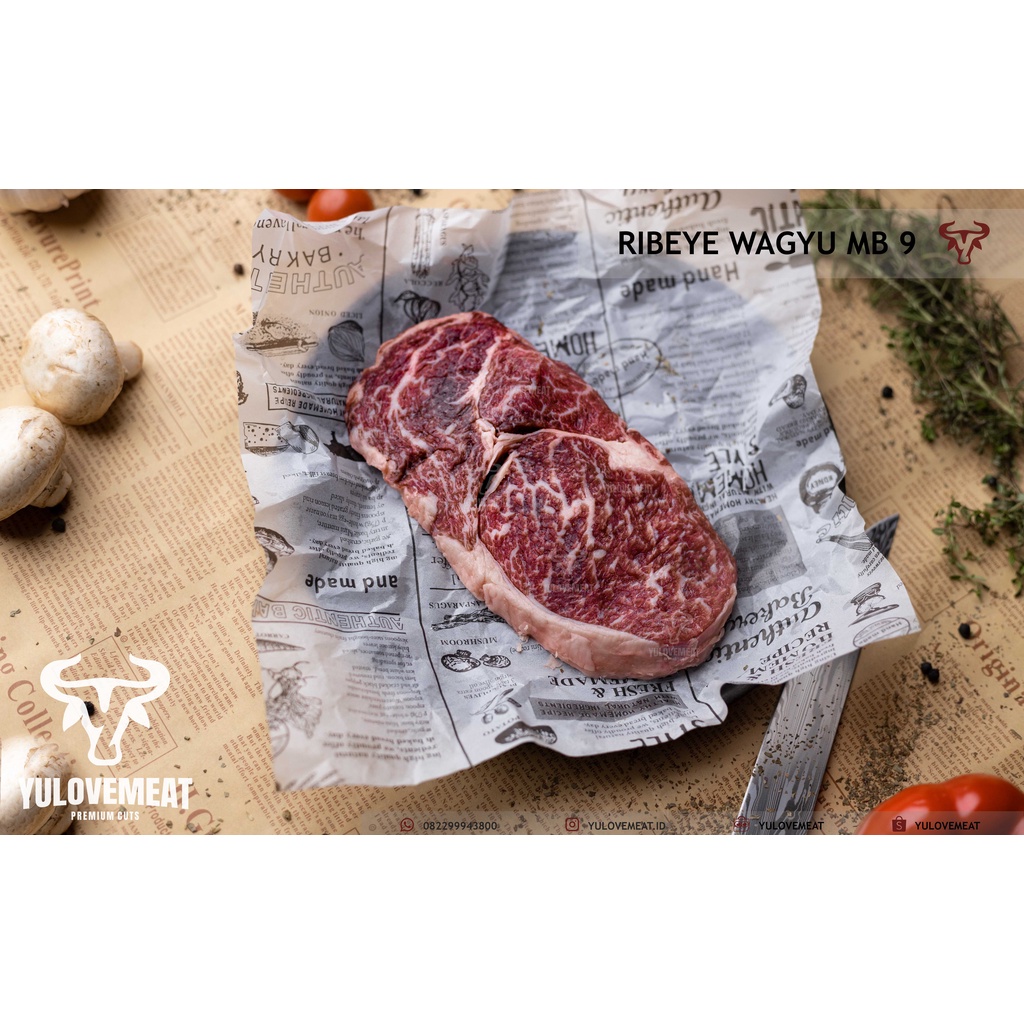 

Ribeye Wagyu MB 9 MB9 YULOVEMEAT Australian Beef