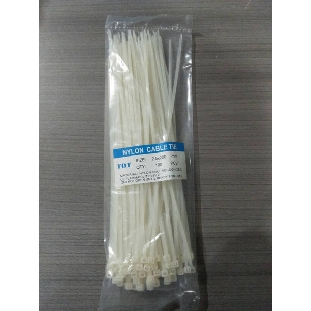 

DPM - KABEL TIES/KABEL TIS / CABEL TIE S. T. S 2.5 x 200 PUTIH PENGIKAT