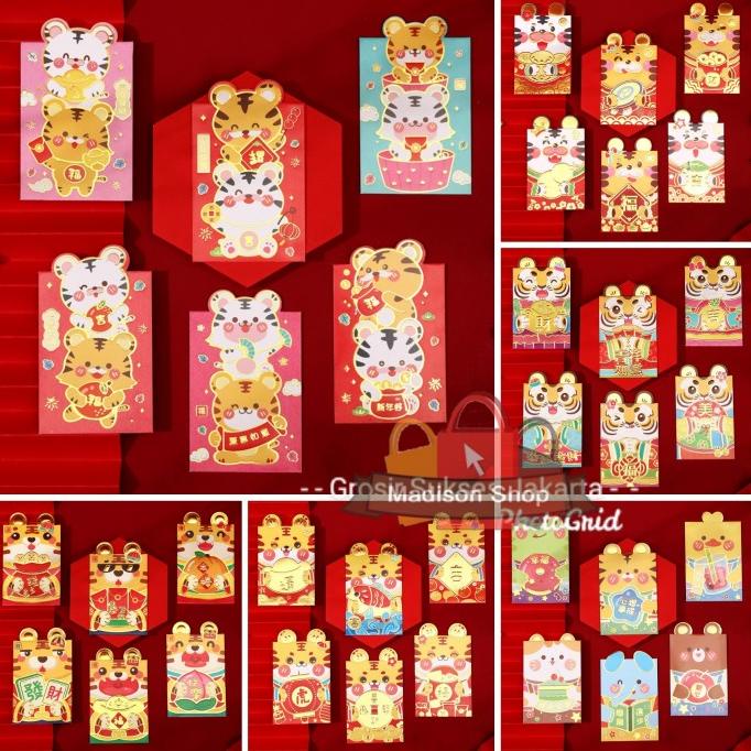 

Angpao MACAN 2022 PENDEK KUPING Ampao Sincia Angpau Merah Murah Grosir
