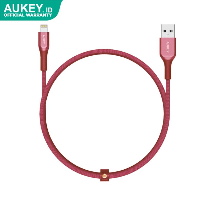 Aukey Kabel Charger Lightning CB-AKL1 MFI USB A To Lightning Kevlar Cable 1.2M