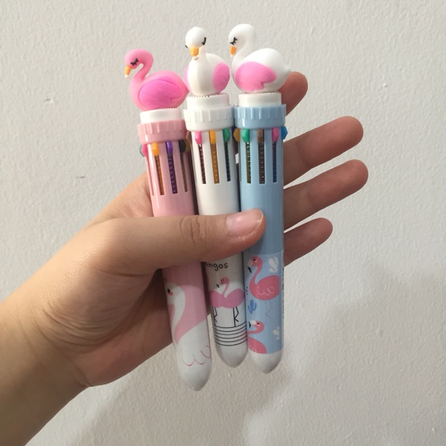 

Pen flamingo 10 warna PULPEN BOLPEN TEN COLOR ALAT TULIS KANTOR LUCU KADO UNIK IMUT